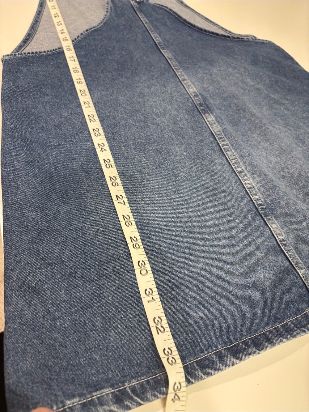 Classic Blue Denim Button-Front Overall Jumper Dress - Picture 11 of 11